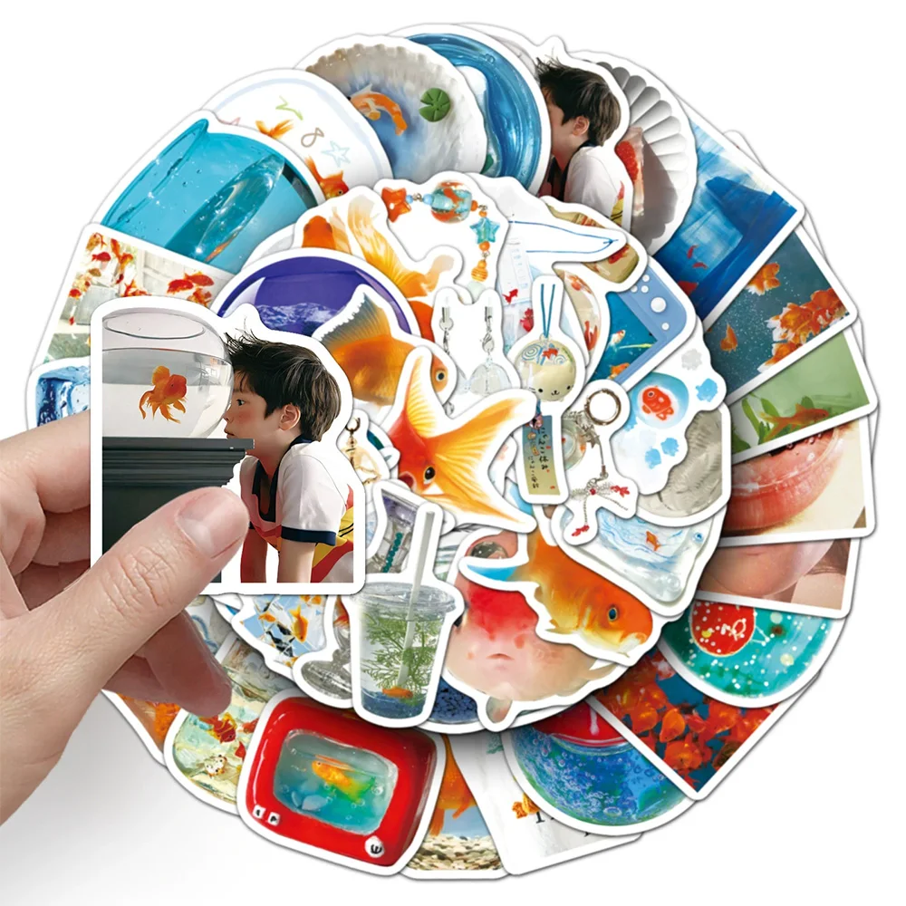 

10/30/50pcs Funny Goldfish Cartoon Stickers INS Style Graffiti Decals Decoration Suitcase Phone Notebook Bike Sticker Kids Toy