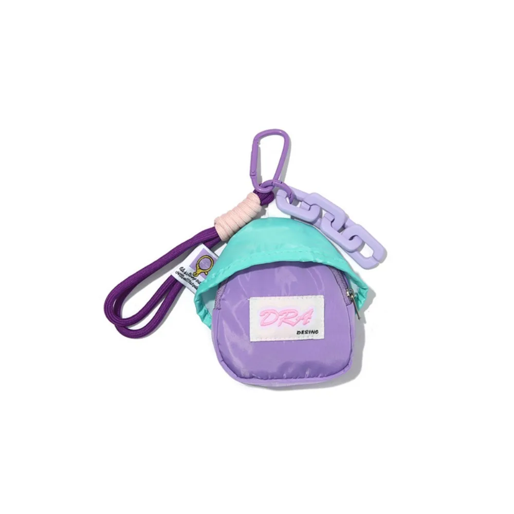 Cute Zipper Coin Purse Macaron Color Mini Wallet Pouch Key Chain Portable Book Bag Pendant Outdoor