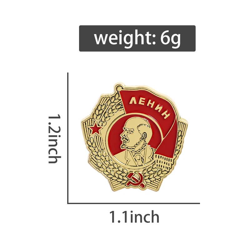 Soviet Lenin Enamel Pins Custom Vintage Retro ALWAYS READY Flag Badges Lapel Brooches Jewelry Accessories Gift For Friends