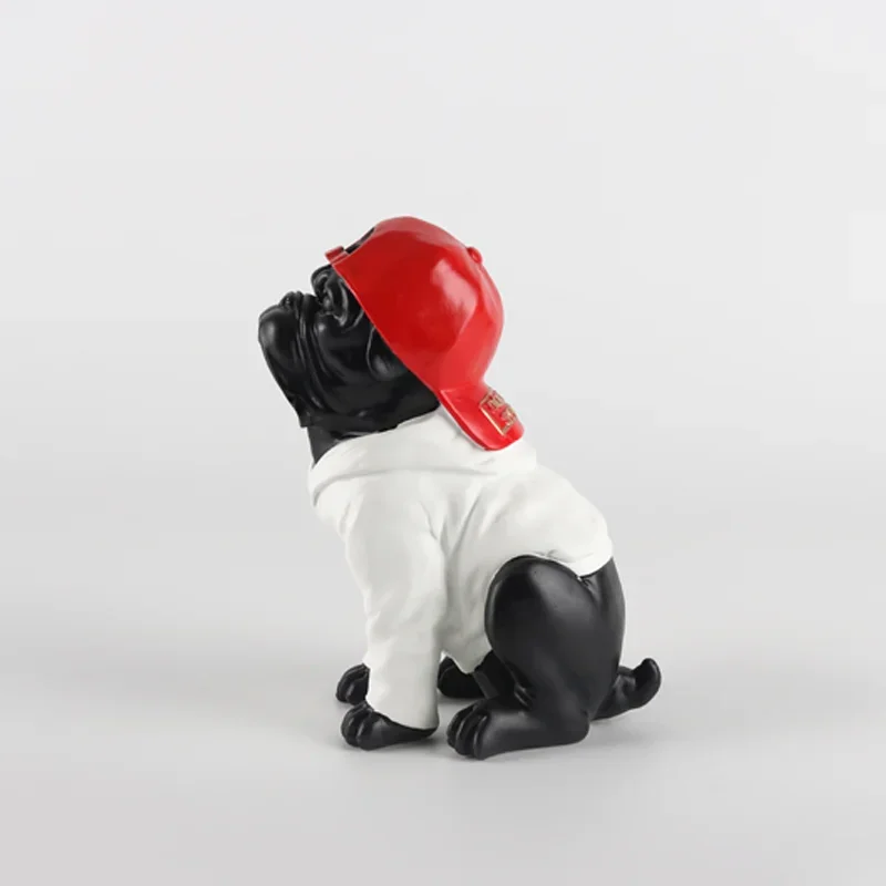 Black Bulldog Resin Ornament  Home Decorative Objects Knick-Knacks for Room Decor Home Accessories and Items
