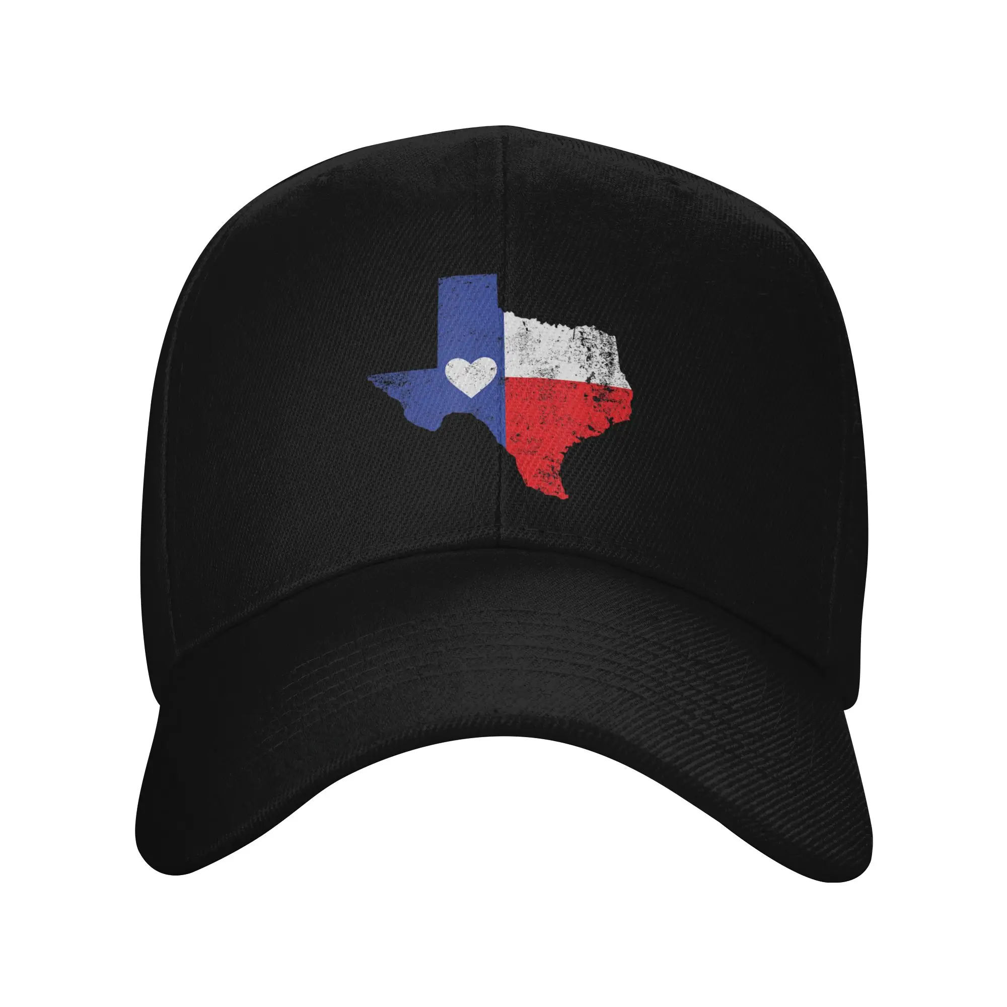 Texas Heart Flag State Outline Baseball Cap  y2k Cool Hip Hop Hats Summer Men Women Kpop Rock Baseball Caps