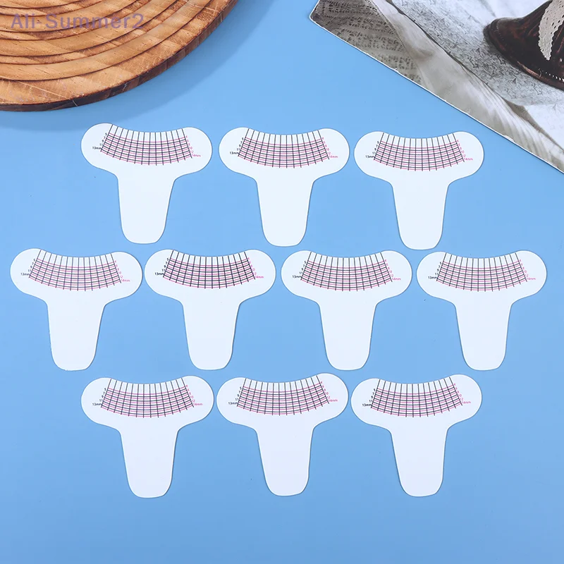 {Summer2} Regla de medición de longitud de pestañas, regla de plástico suave portátil, accesorio de crecimiento de extensión de pestañas, herramienta de maquillaje, 10 Uds.