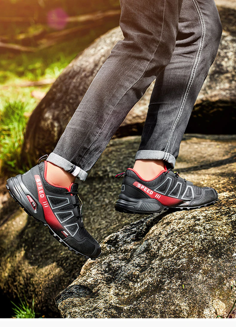 Wasserdichte Wanderschuhe für Herren, Outdoor-Trainer, Schnür-Kletterschuhe, Damen-Trekking-Sneaker, rutschfeste taktische Sneaker für die Jagd – Detail 8