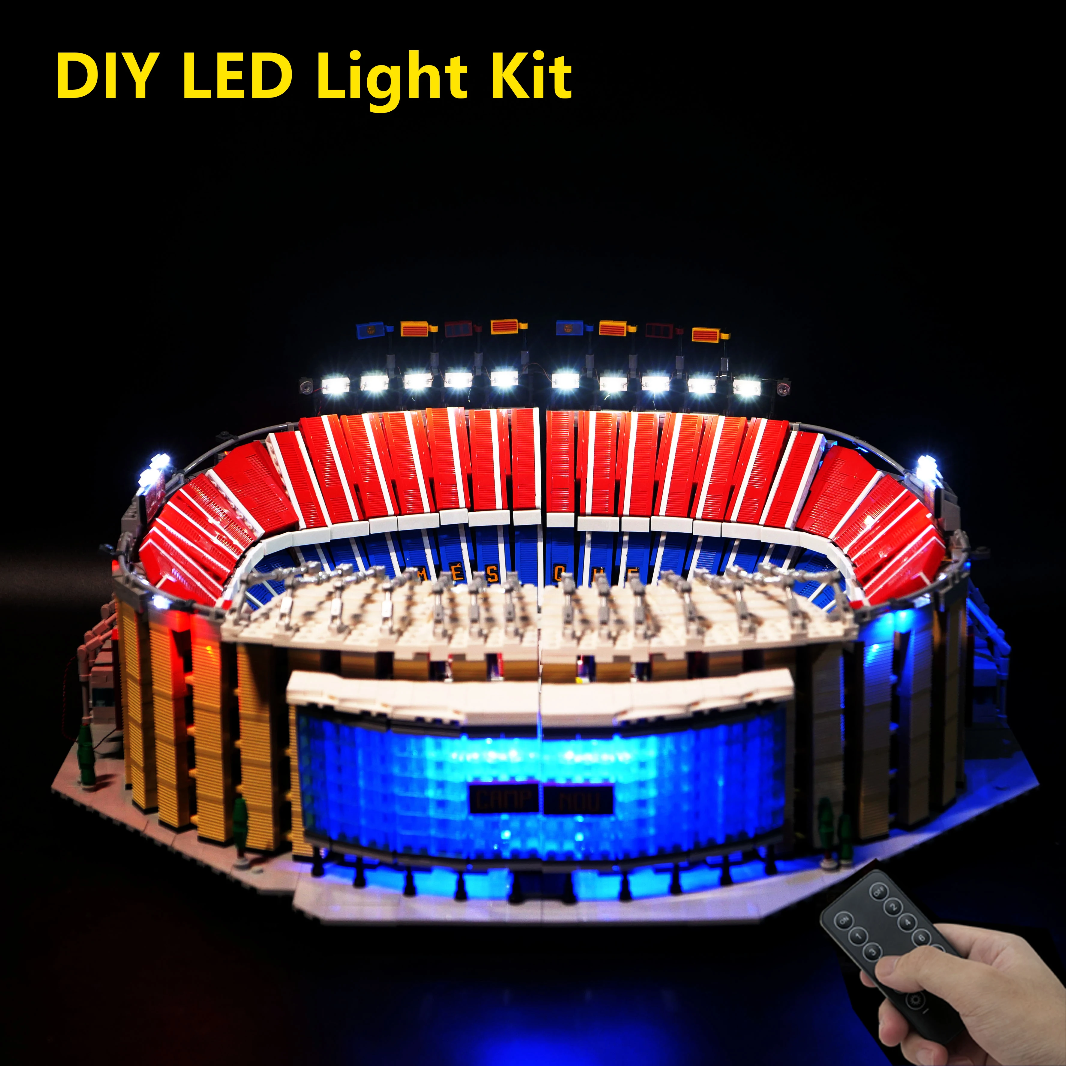 

Комплект светодиодного освещения «сделай сам» для 10284, строительные блоки футбольной аны, светильники с дистанционным управлением, только идеальный подарок для коллекционеров