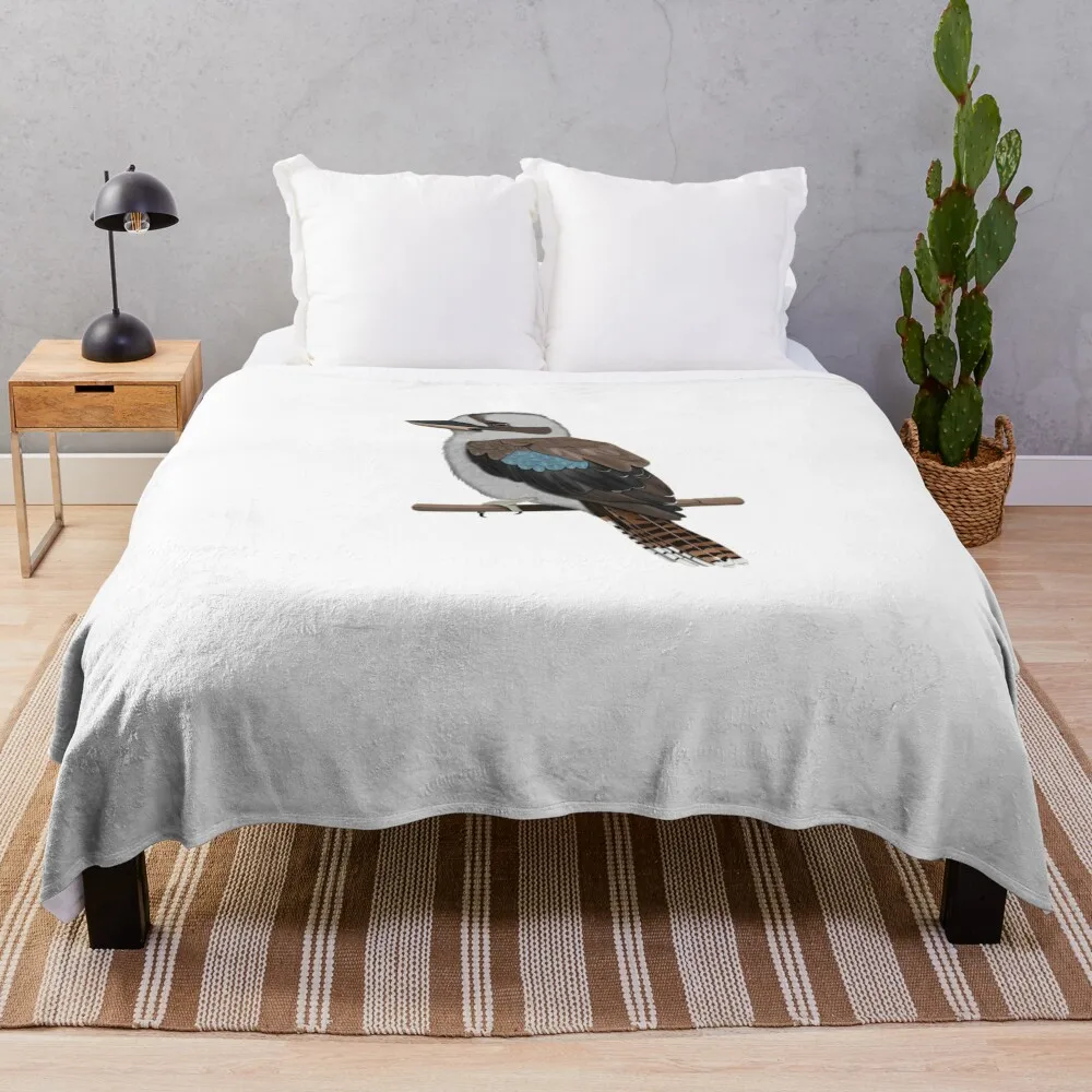 Kookaburra Bird Birdlover Bird Watcher Biologist Ornithologist Garden Birds Throw Blanket Sofas Plaid Soft Plush Plaid Blankets