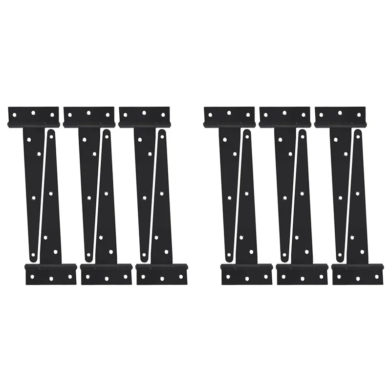 

ABFU-12X Heavy Duty T Hinge Gate Hinge T Strap Hinge Barn Hinge Fence Hinge Shed Hinge Door Hinge Black Wrought Hardware Iron