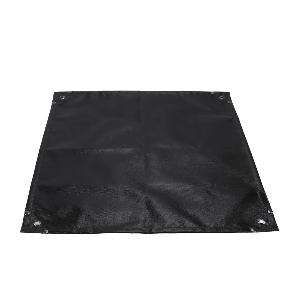 Portable Silicone＋Fiberglass Under Grill Mat Protective Pad Outdoor Grade Fire Pit Mat Black Grill Floor Pad Outdoor Grill