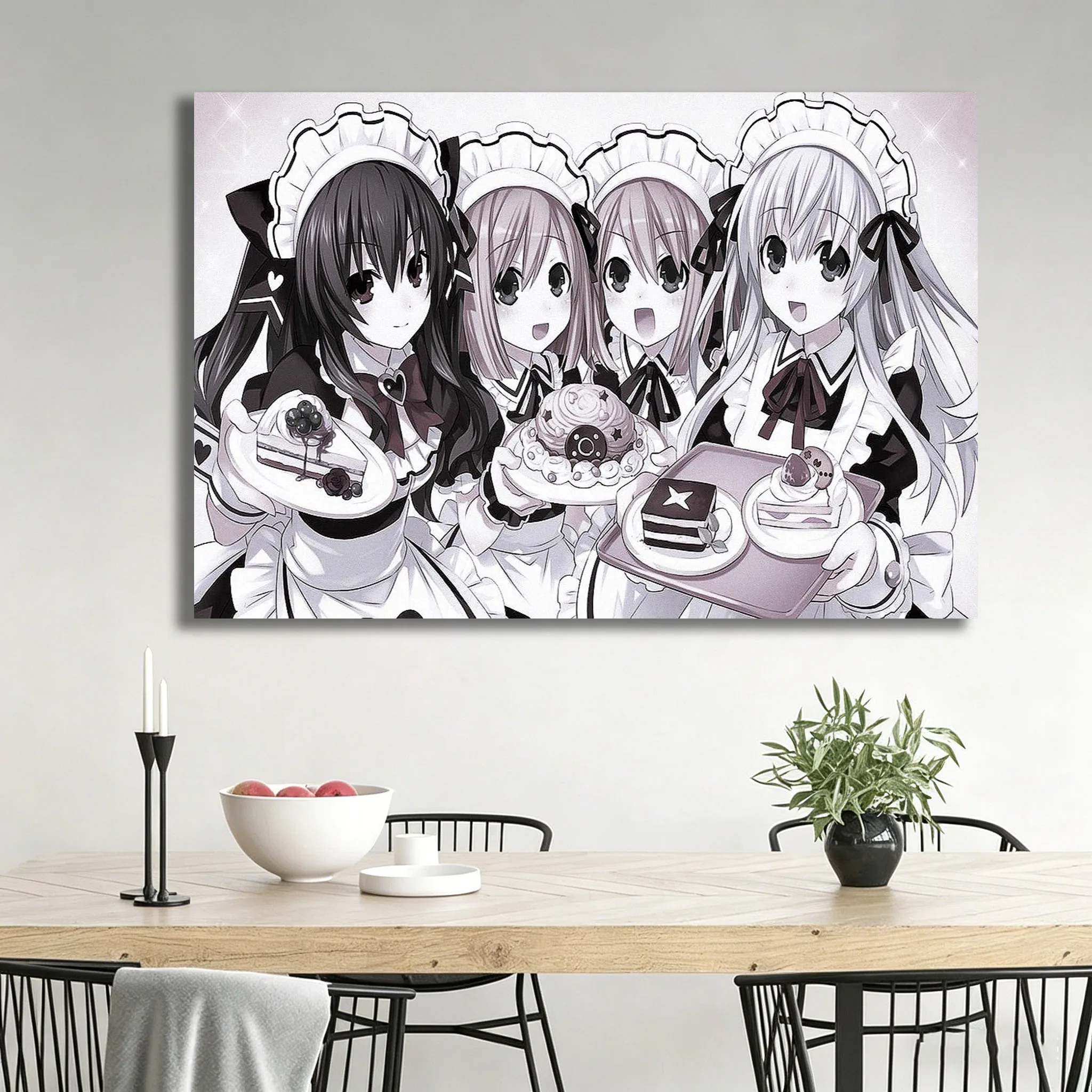 Neptunia Tapestry Noire Rom Ram Neptune Uni Angel Anime Girl Gift Wall Hanging for Bedroom Dorm Room Decor Anime Merchandise