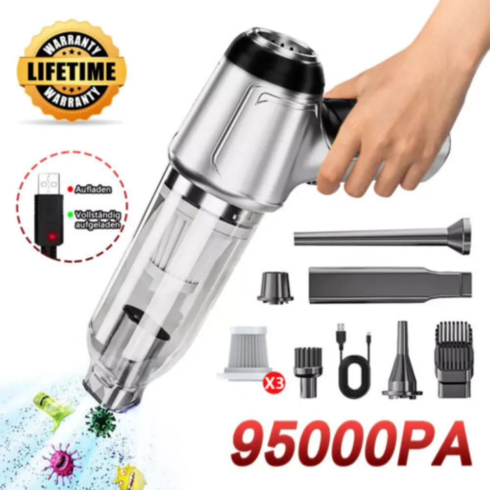 Powerful Car Vacuum Cleaner Wet/Dry Cordless Strong Suction Handheld Cleaning UK