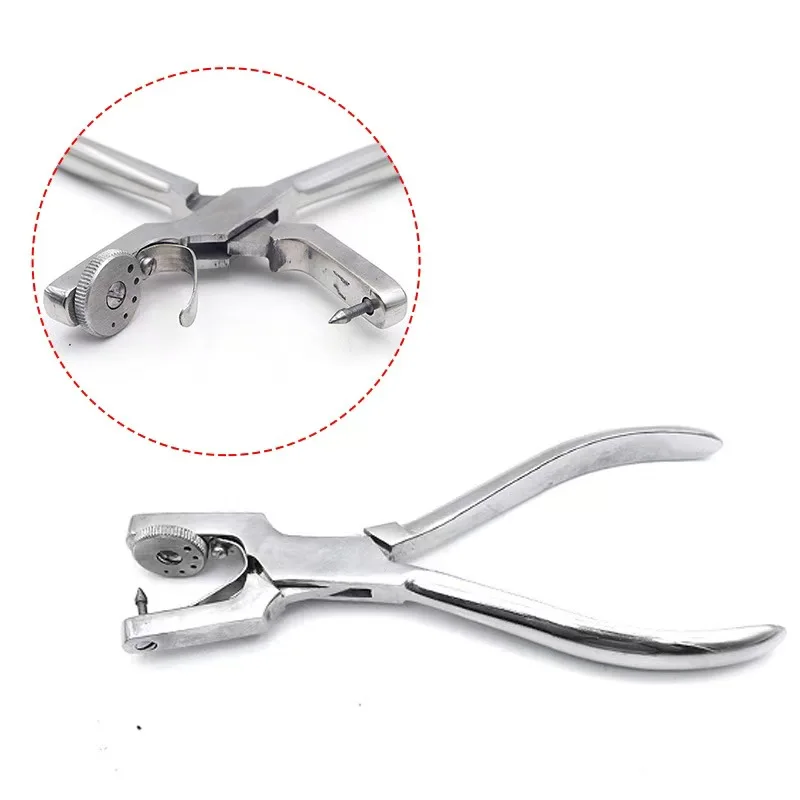 Dental Dam Hole Punch Plier Stainless Steel Dentistry Rubber Dam Puncher Pliers Dental Rubber Stamp Barrier Dam Punch Perforator