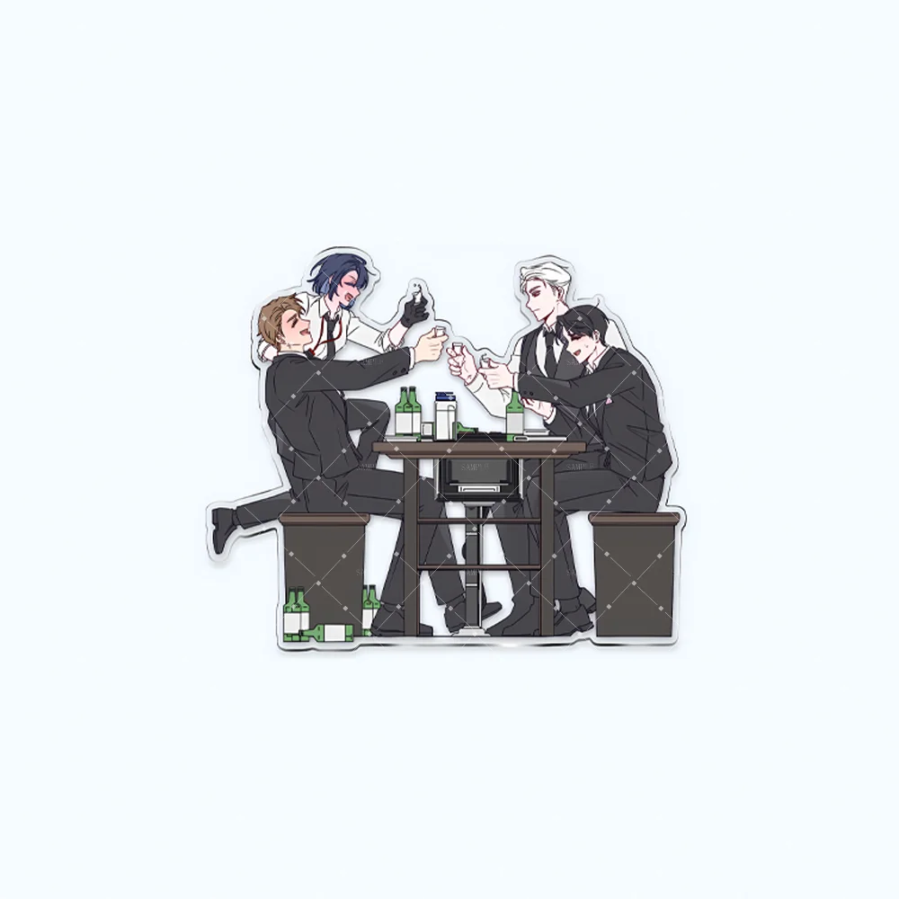 15cm Koreanischer Ghost Office Anime Acryl-Ständer & Schlüsselanhänger HD-Druck Desktop-Deko Fan-Geschenk