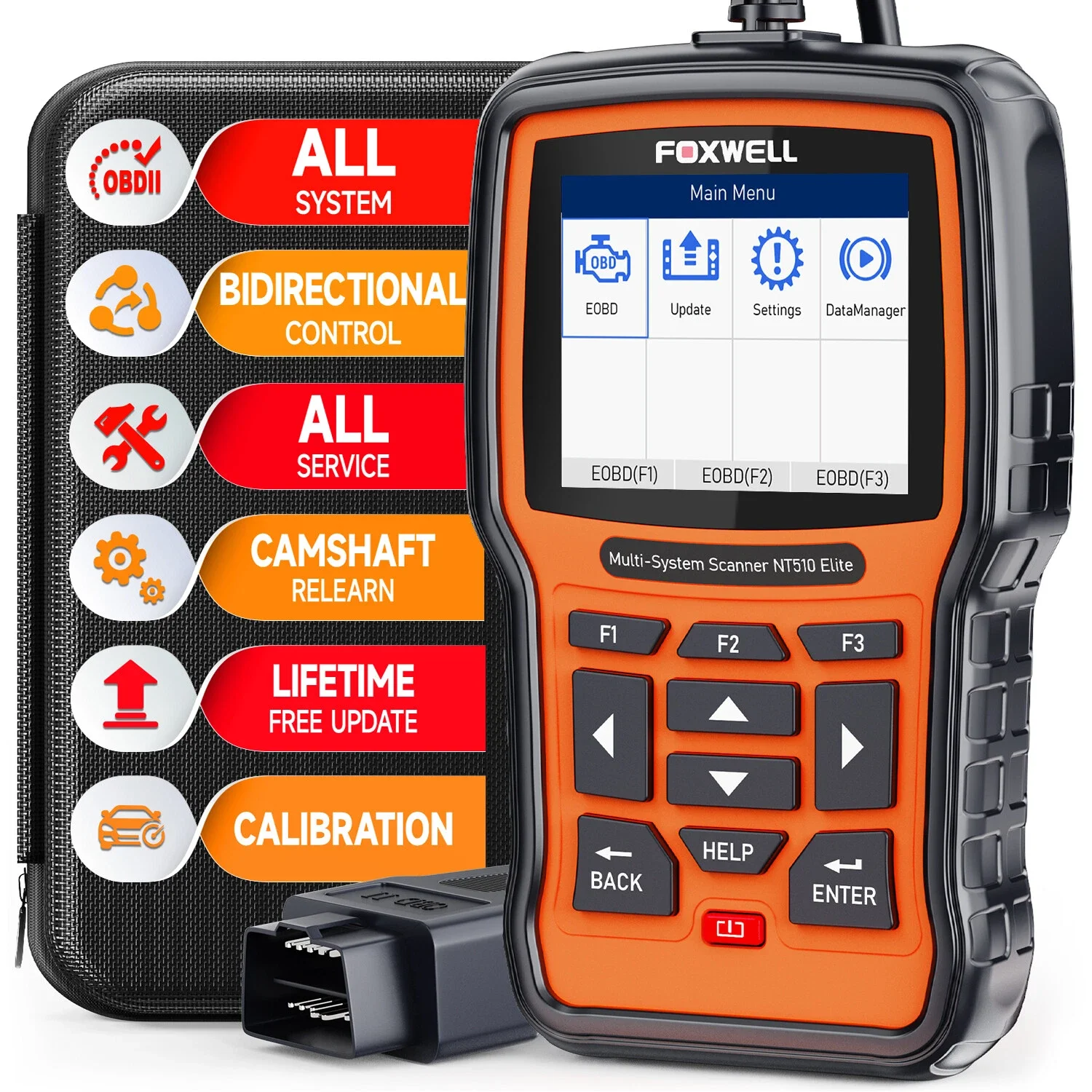 Foxwell NT510 Elite Wireless For GM All System Bidirectional ABS SRS Oil EPB Oil Reset SAS TPS TPMS Car OBD2 Scanner Diagnostic