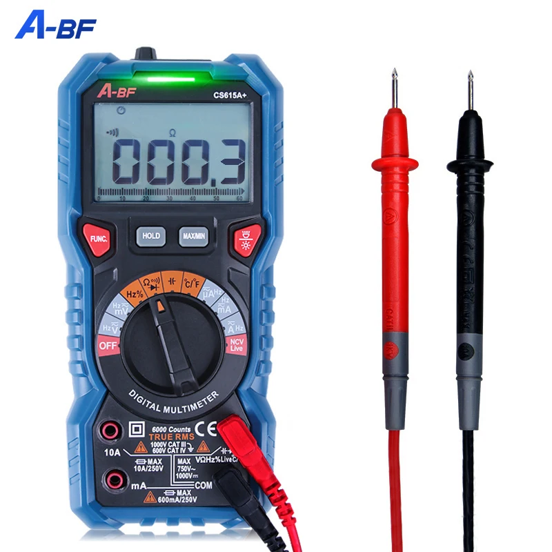 A-BF CS615A+ Digital Multimeter True RMS NCV Intelligent AC DC Auto Range Voltmeter Ammeter Capacitance Resistance Tester Data