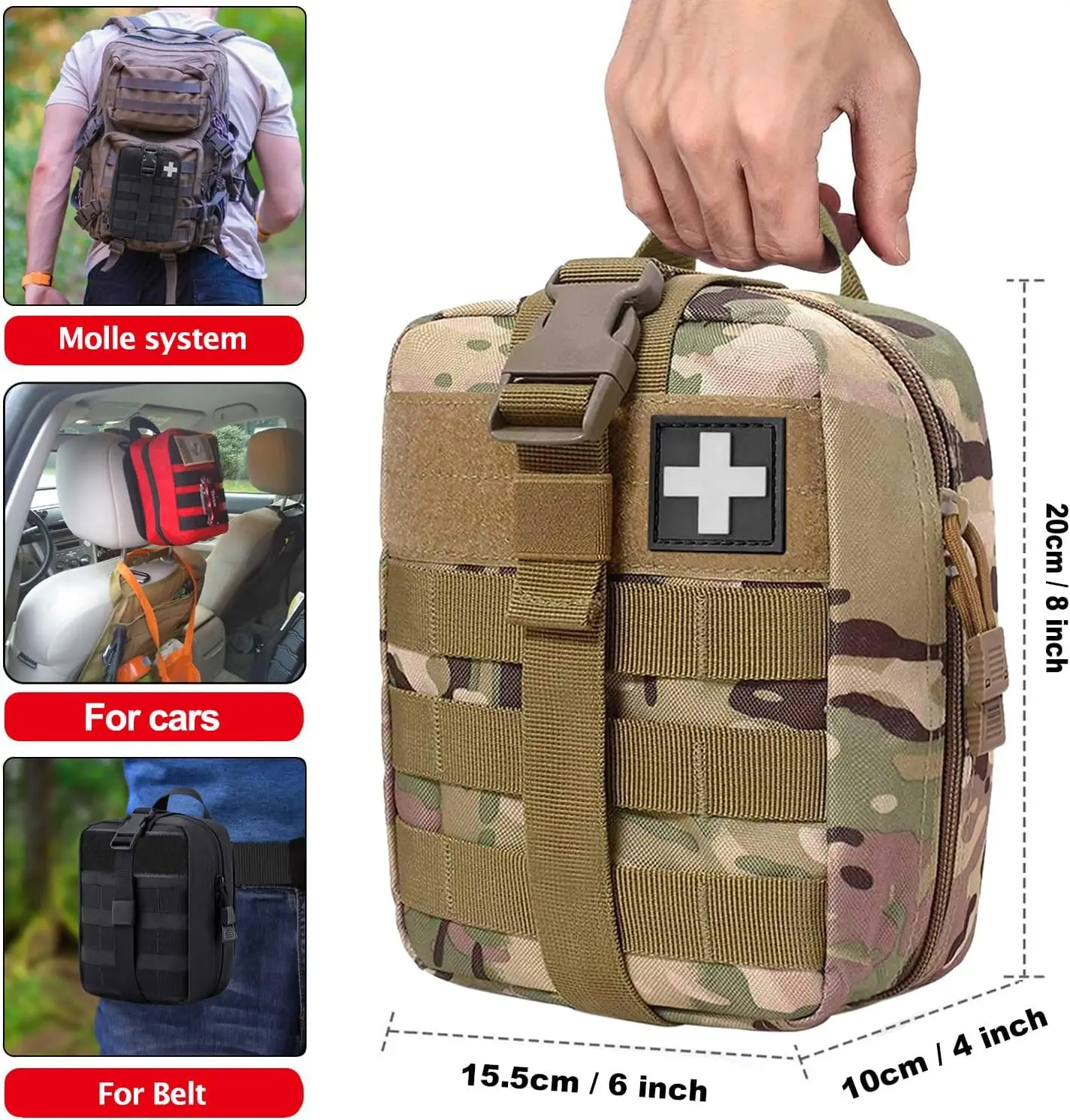 Taktische Erste-Hilfe-Ausrüstung Tasche MOLLE Medical Utility Rip-Away Jagd Auto Notfall Camping Überleben Werkzeug EDC Tasche