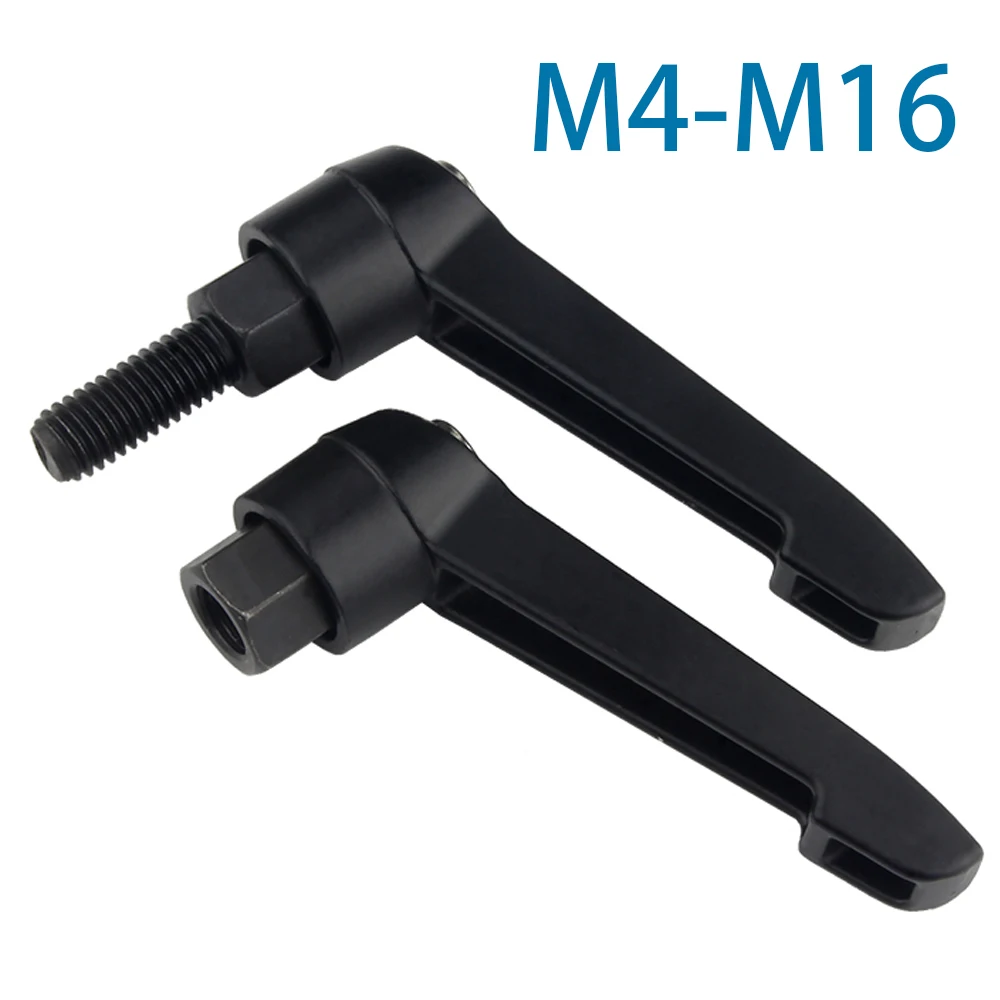 M4 M5 M6 M8 M10 M12 M16 Clamping Lever Machinery Adjustable Handle Locking External Male Thread Knob Alloy Steel