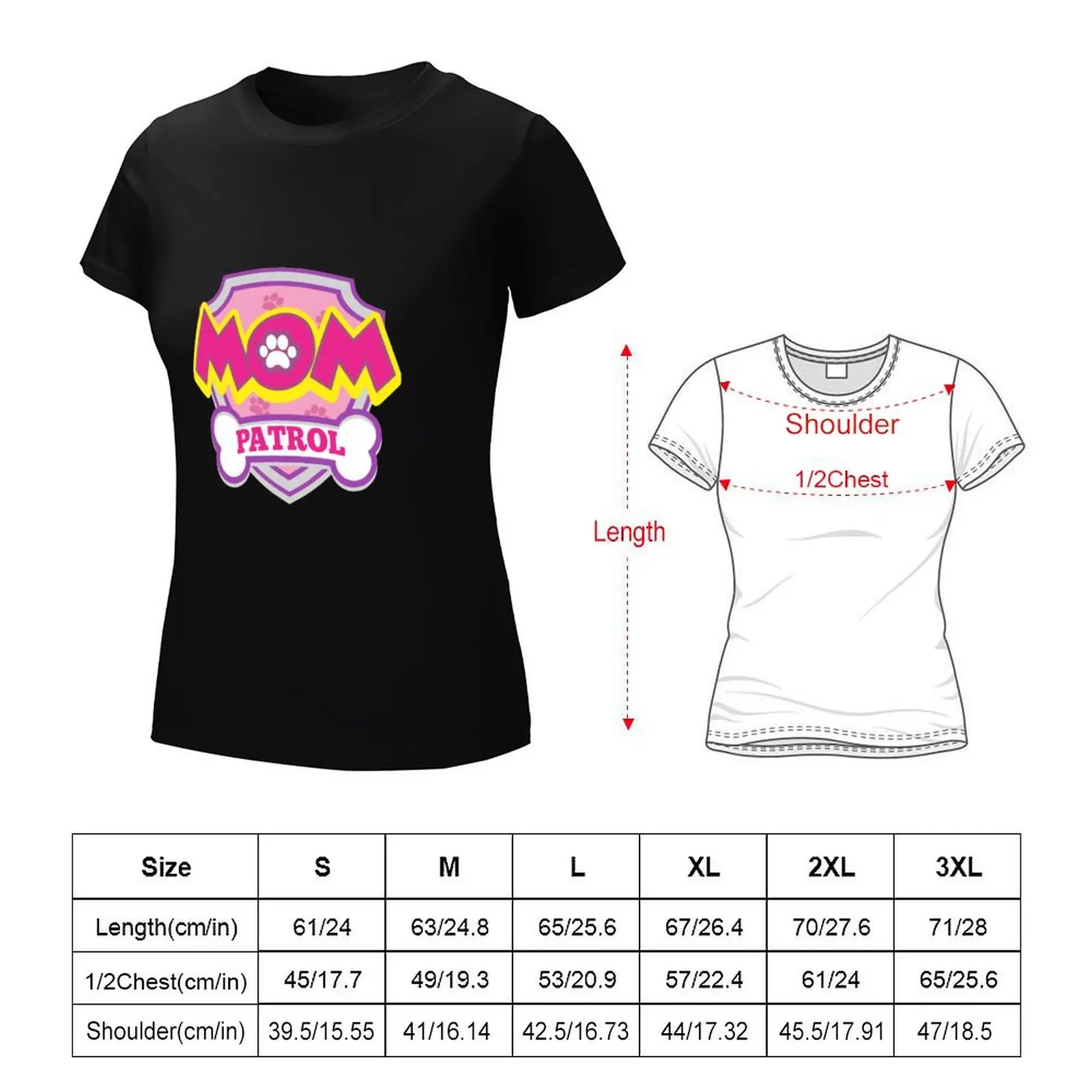 Mom Patrol Dog Funny Gift Birthday Party T-Shirt Female clothing Blouse Aesthetic clothing funny ariat shirts for Women