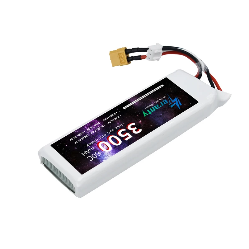 TERANTY 2S 7.4V Lipo Battery 3500mAh 60C With T Plug for RC FPV Airplane Helicopter Drone Tank Model Racing Car Hobby DEANS XT60