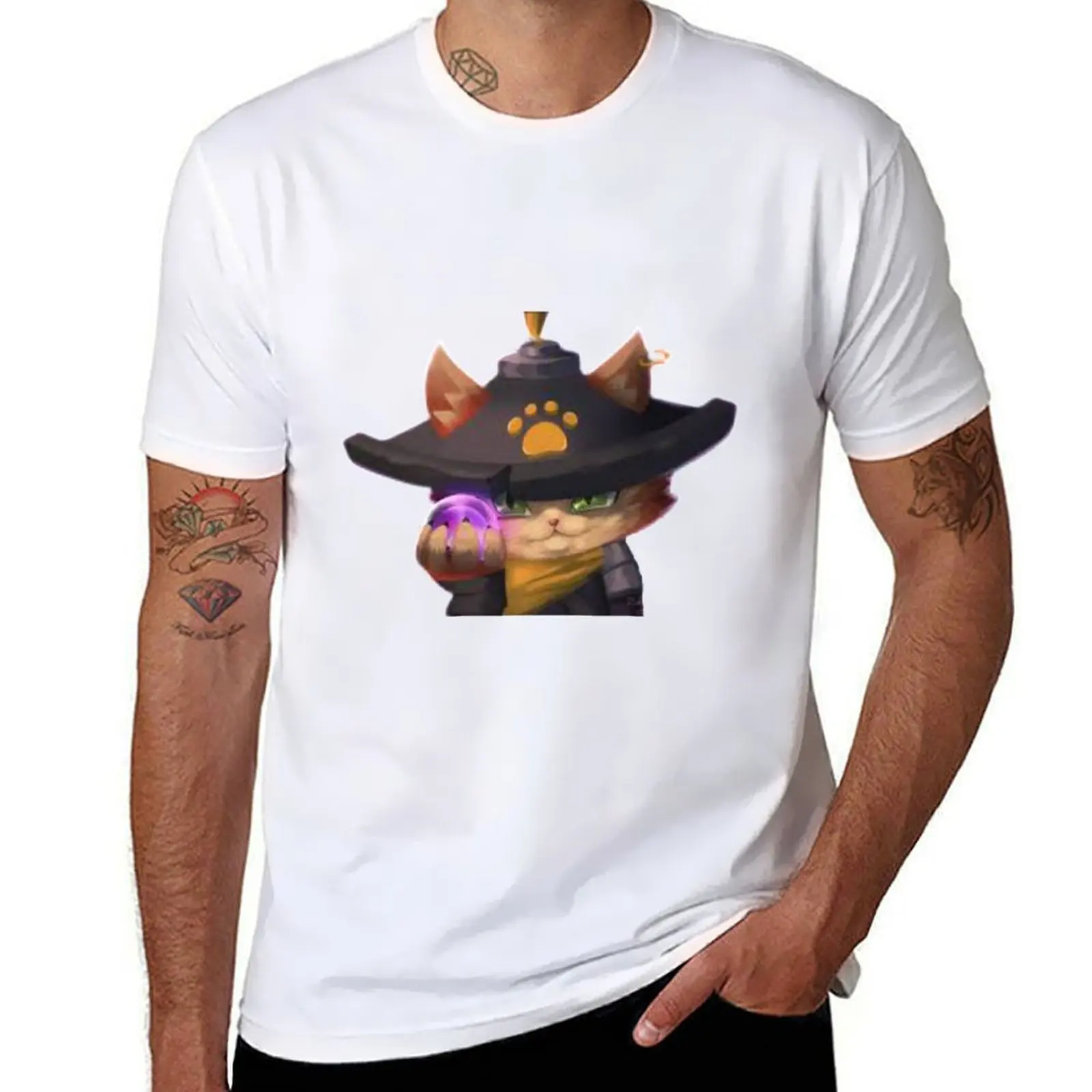 

Magic cat T-Shirt mens graphic t shirts man t shirts cotton T-Shirt