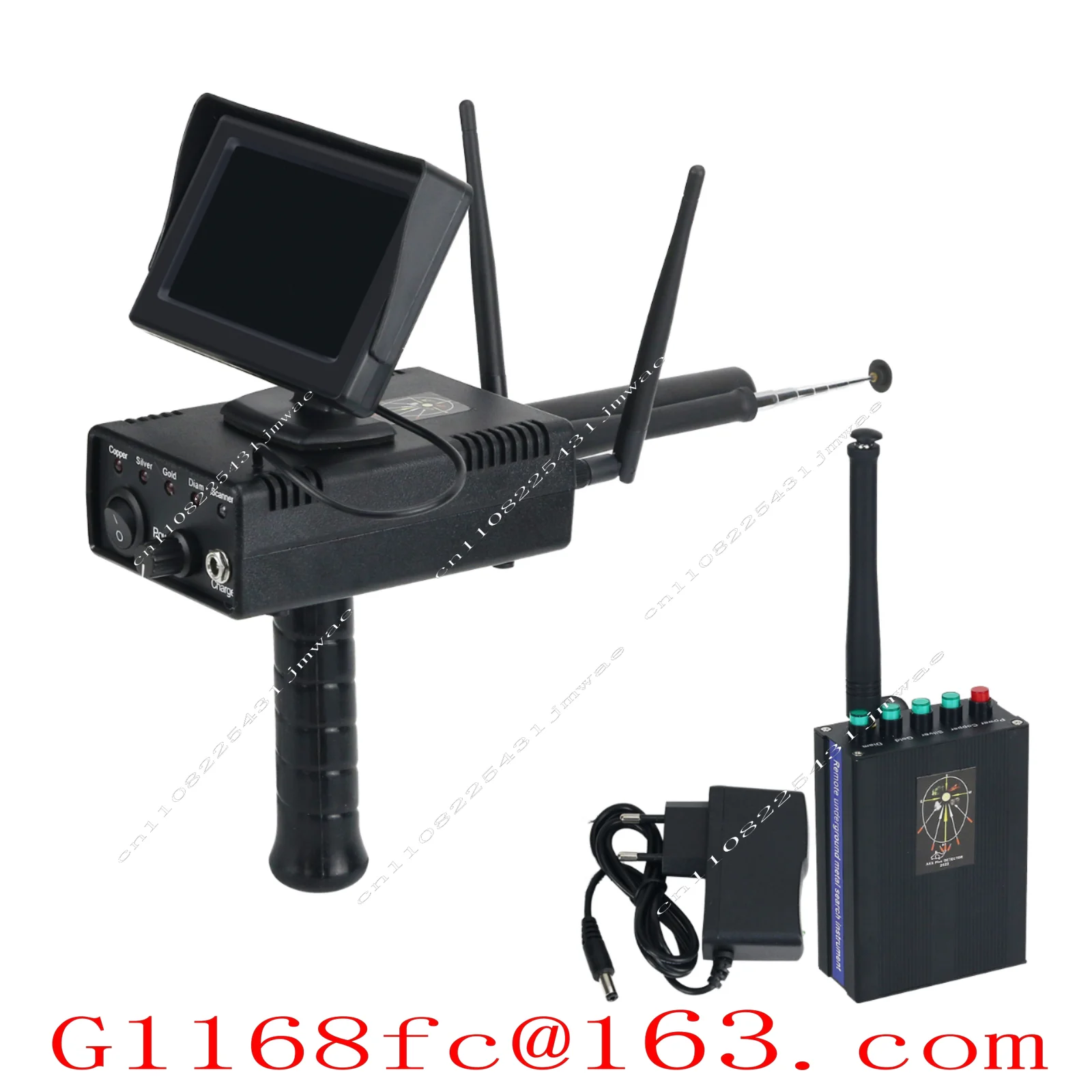 PLUS 3D Remote Gold and Metal Detector Underground Detector, Large Screen, Plastic IP67 Rated