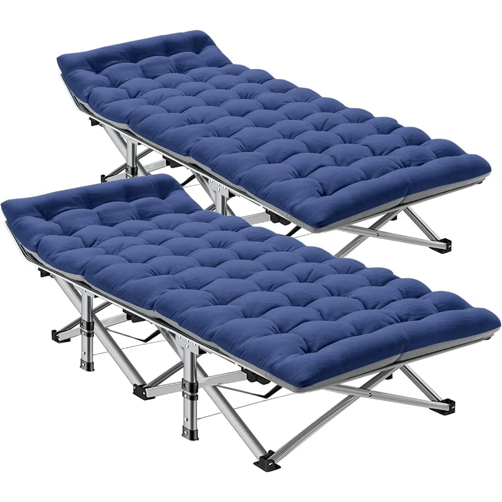 

Pack Folding Camping Cot W/Mat for Adults, Heavy Duty Outdoor Bed with Carry Bag