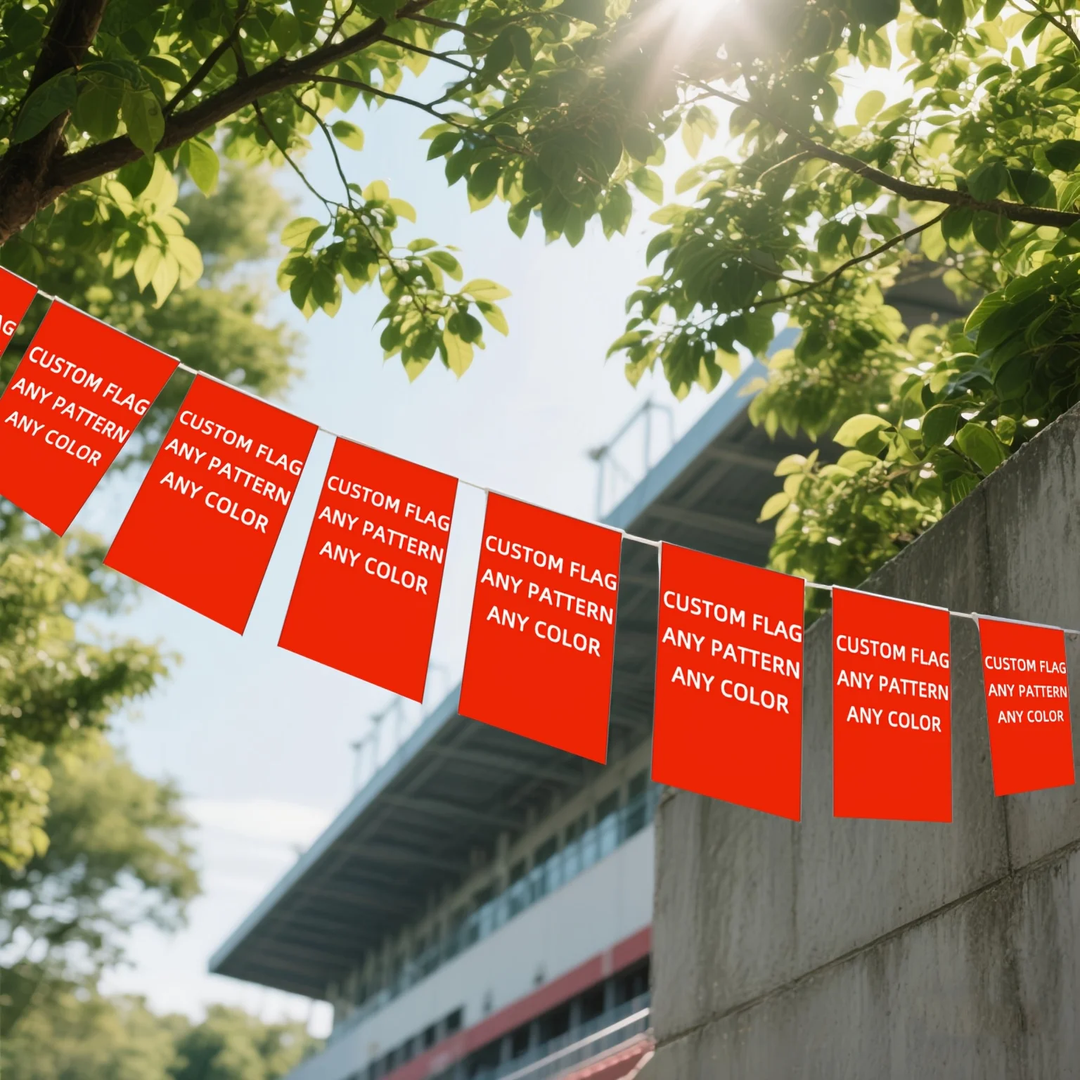 Custom String Flags Outdoor, Personalized Banners Suitable for Gardens, Lawns, Courtyards, Birthday, Wedding, Party Flags.