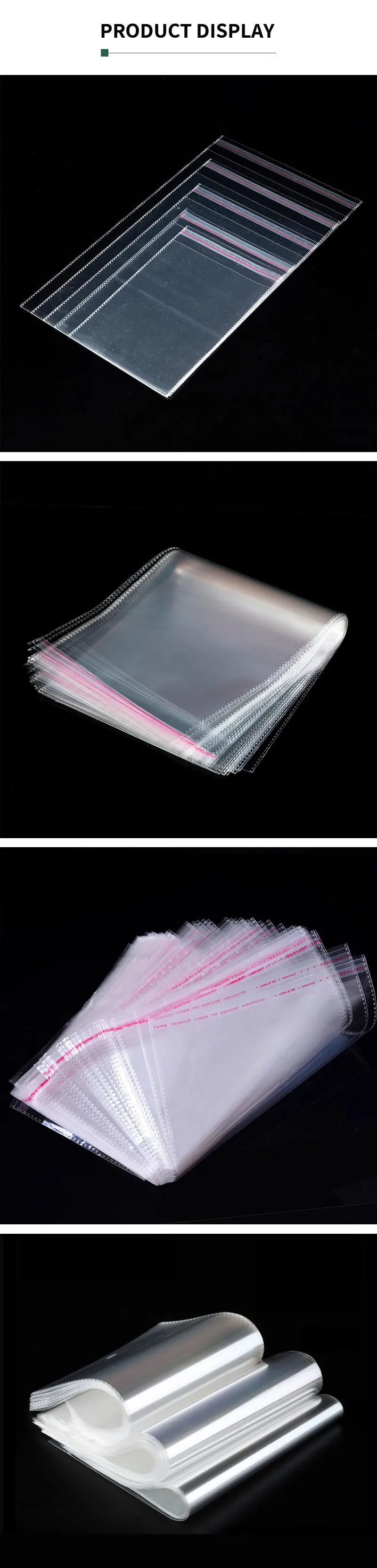 Selbstklebende Zellophanbeutel aus Kunststoff, Opp, transparent, versiegelt, Schmuck, Geschenk, Lebensmittel, Süßigkeiten, Kleidung, Kuchen, Verpackung, durchsichtige Beutel – Detail 8