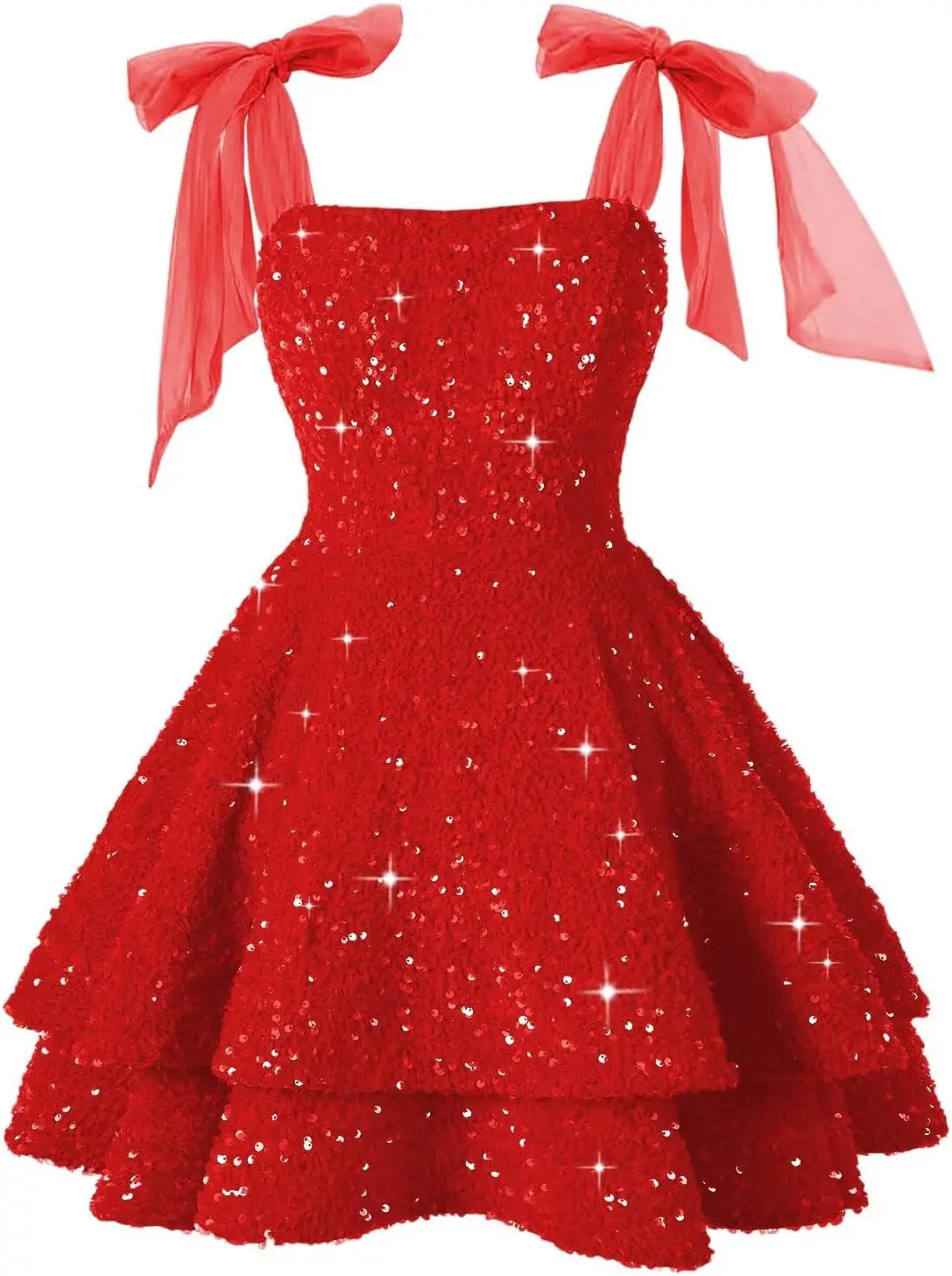 

Короткие платья для встречи выпускников с блестками и пайетками 2026, пышное коктейльное платье трапециевидной формы с бантом, выпускное платье