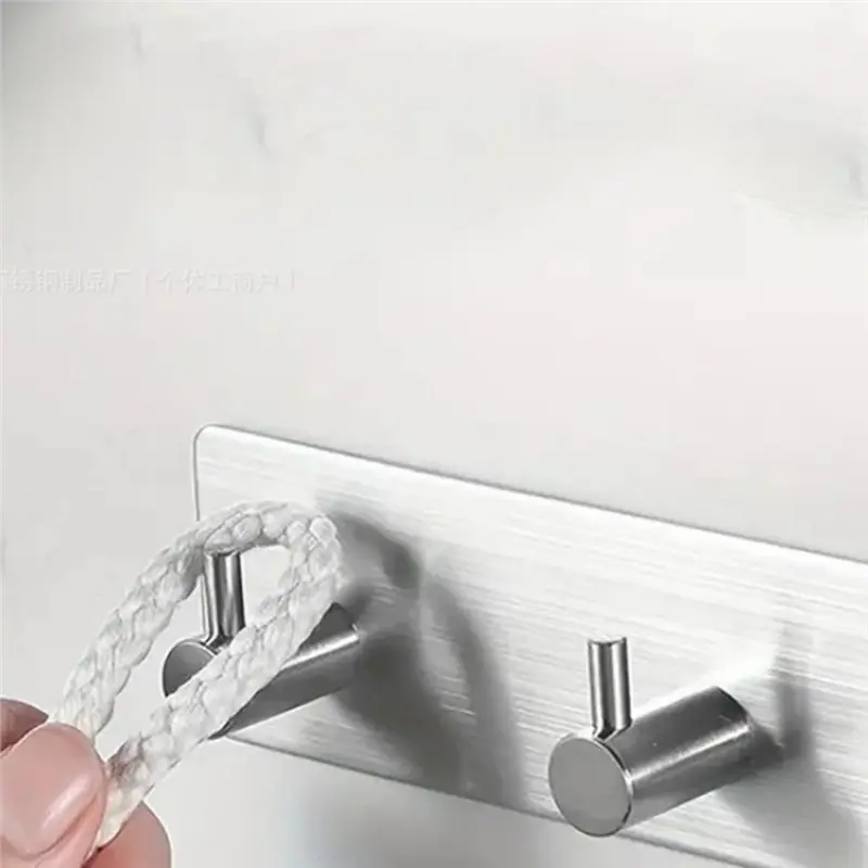 ABLK Ganchos autoadhesivos de acero inoxidable a prueba de herrumbre, gancho adhesivo para puerta de pared, bata, toalla de té, toallero, percha para ropa