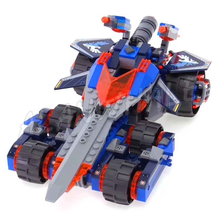 392pcs Nexoes Knights 4in1 Clay\'s Rumble Blade Sword Breaker Speeder 10488 Building Blocks Set Bricks Compatible with Model