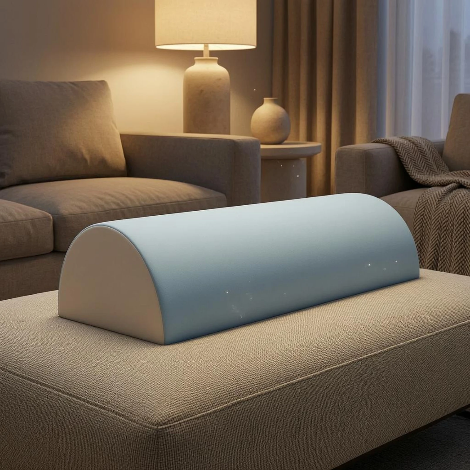 Chair Headrest Cushion Rounded Pillow Cushion Seat Accessory Flat Base Contrast Side Panel