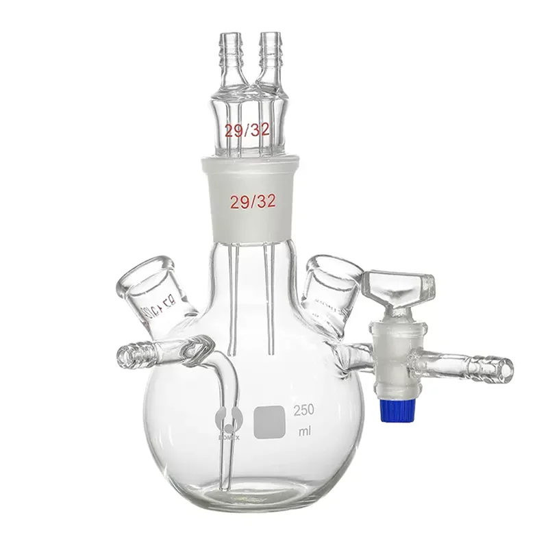 Laboratorio probador de contenido de humedad, vidrio de borosilicato, definición de contenido de humedad, frasco de reacción de cinco bocas, 250ml