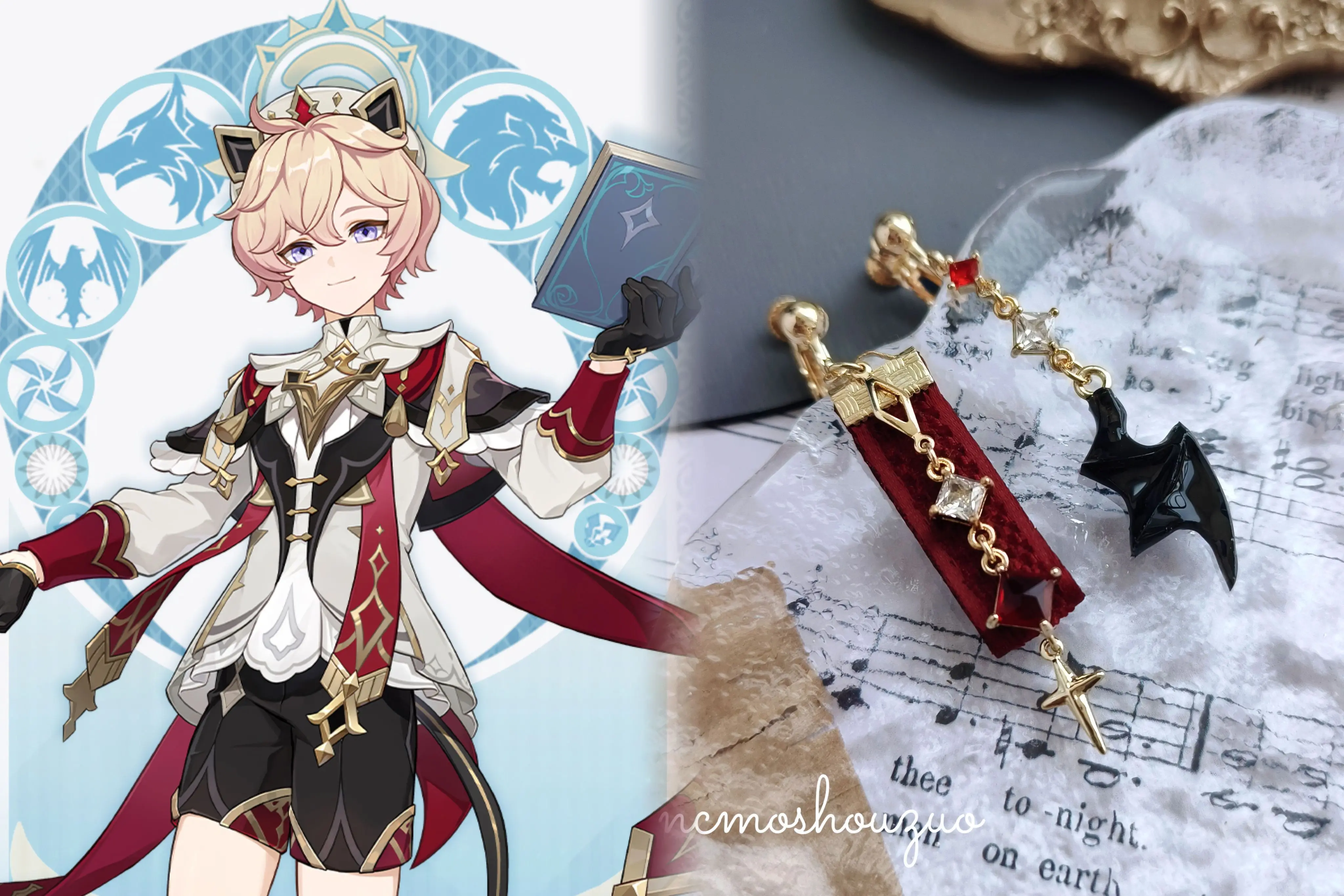 Women Accessories Earrings - Brincos de Dahlia do anime Genshin