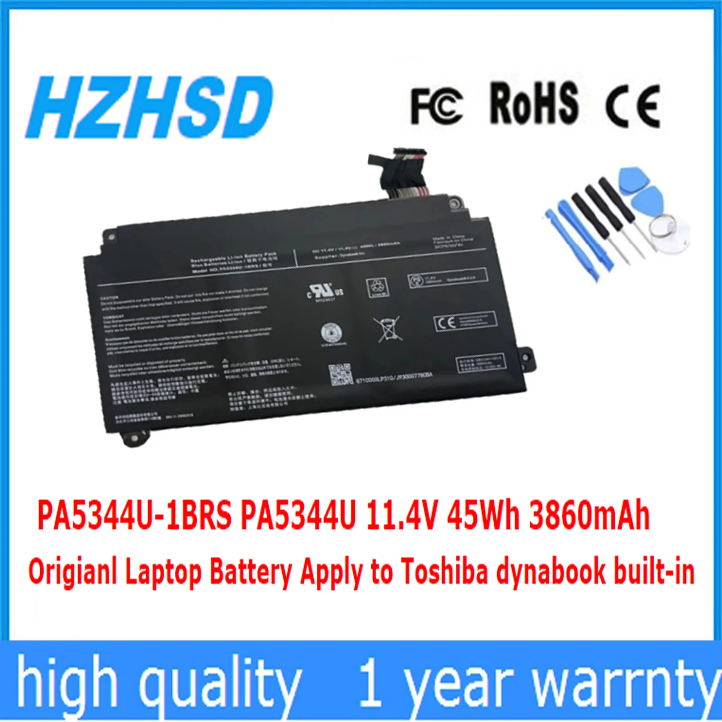 PA5344U-1BRS PA5344U 11.4V 45Wh 3860mAh Origianl Laptop Battery Apply to Toshiba dynabook built-in