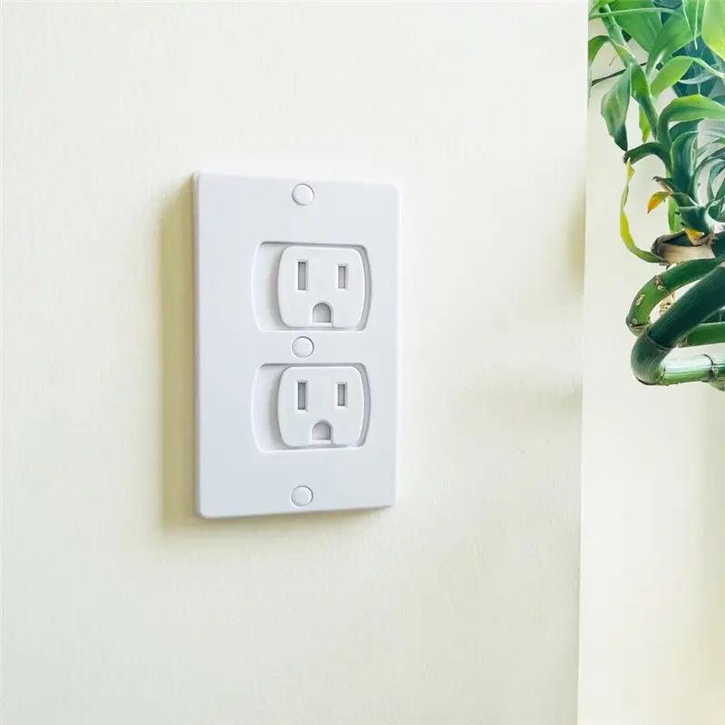 A84E-12 Pack Self-Closing Electric Outlet Covers For Child Proofing Safety Wall Socket Plates