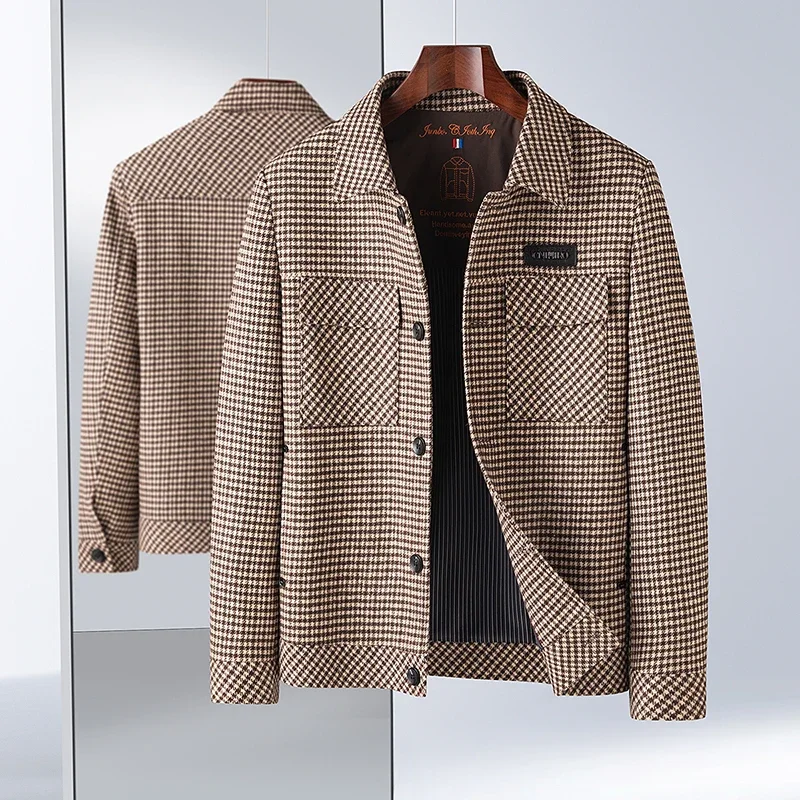 

The Main Promotion of New Explosive Personality Casual Checkered Lapel Style Jacket Comfortable Handsome Men's Clothing