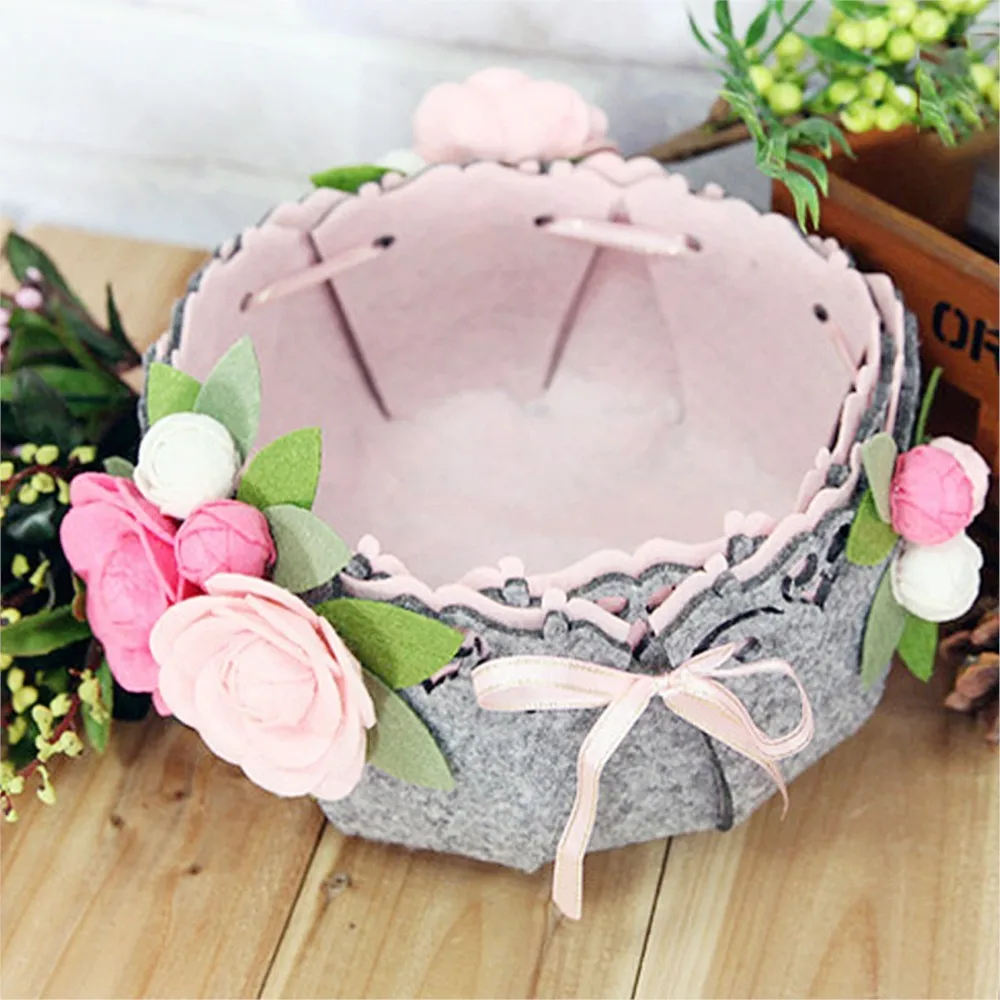 Chainho,DIY Handmade Non-woven Pre-Cut Material Sets,Hand Sewing Felt Fabric,Pre-Cut,Semi Finished Item,Storage Basket Series