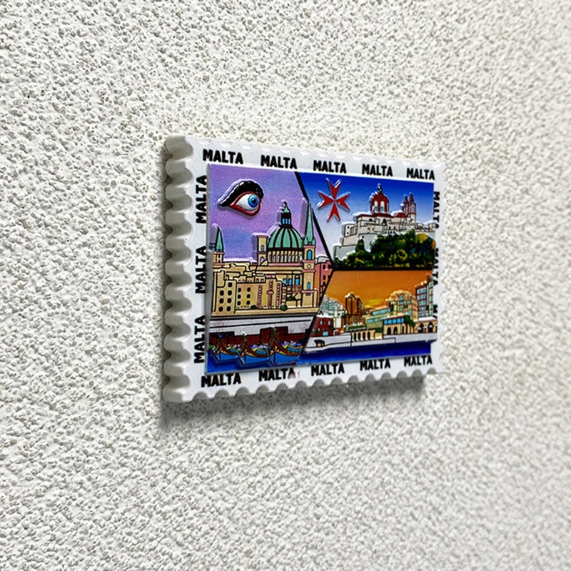 Malta Tourist Souvenirs Home Decor Items Collection Arts and Crafts Gifts Architecture, stamps 3D stereo refrigerator magnets