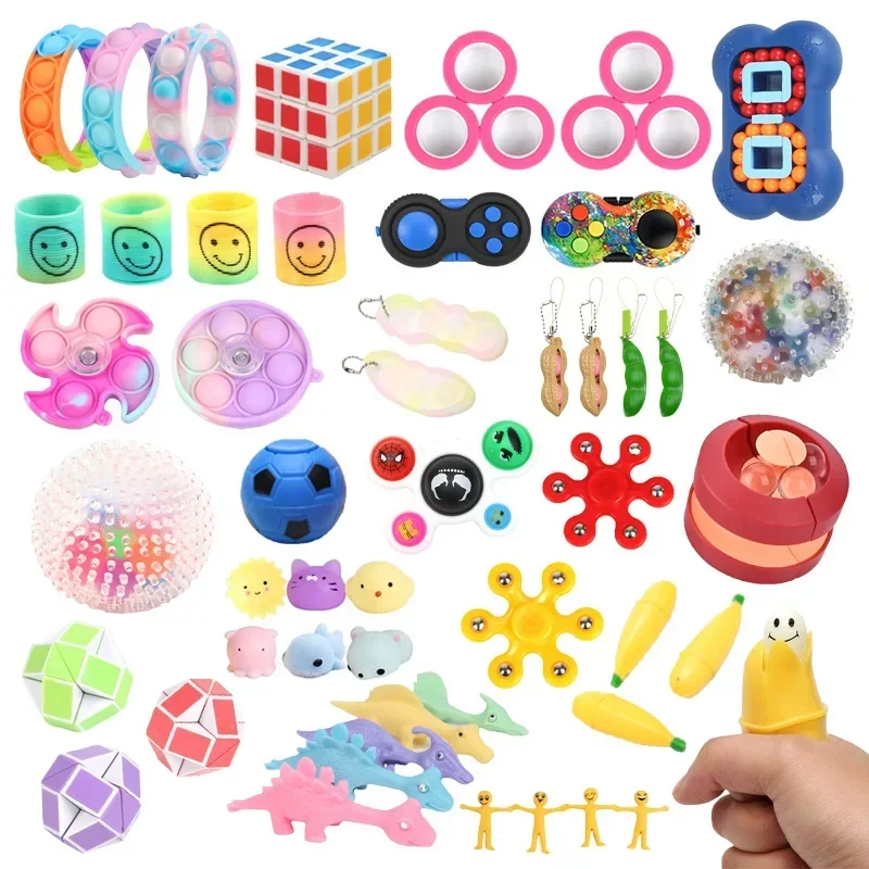 3-50pcs Random Fidget Toys Mystery Gifts Pack Surprise Box 300 Different Fidget Set Antistress Relief Toys for kids