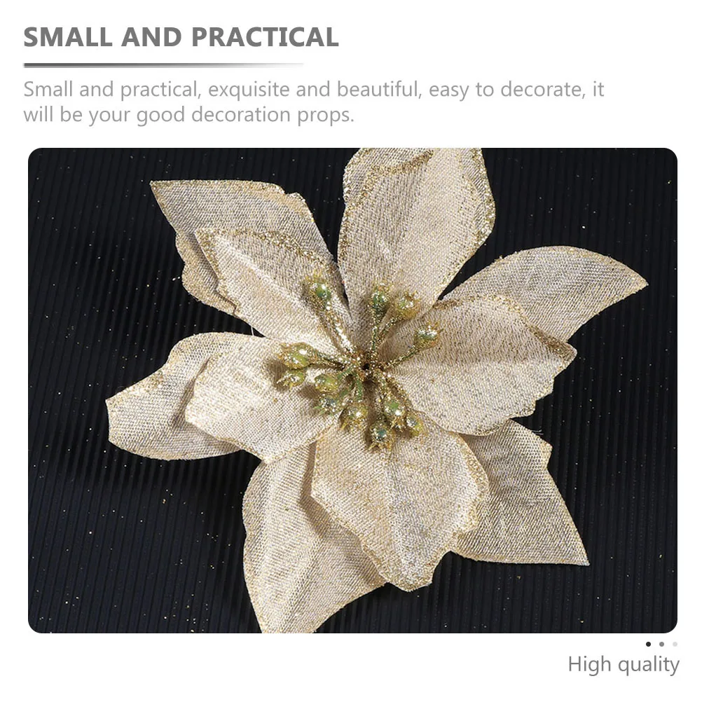 

15 Pcs Wreath Christmas Flower Decoration Artificial Flowers Hanging Plastic Ornament Lifelike