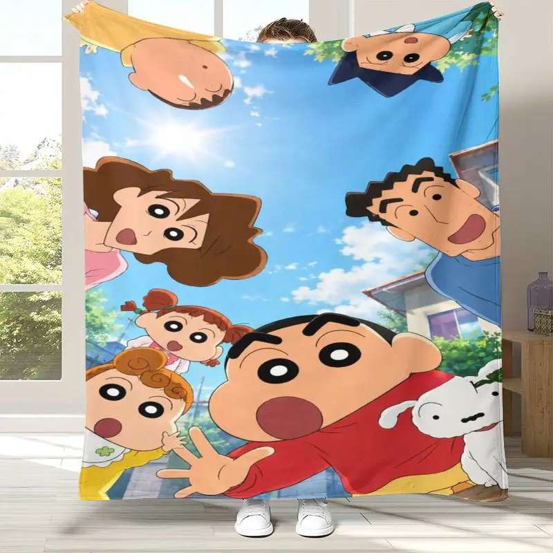 Cute C-Crayon Shin-chans Cartoon Soft Flannel Throw Blanket,Cozy Blanket for Bed,Sofa,Living Room,Picnic,Home Decor,Gift Kids