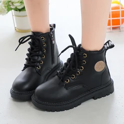 Children's Boots For Boys Girls Fashion Kids Ankle Snow Boots Rubber Outsole Autumn Winter Warm Classic For Toddlers Big Kids