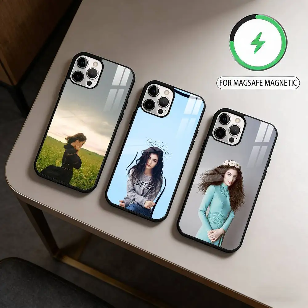 

V-Virgin Singer L-Lorde Magnetic For Magsafe Wireless Charging Phone Case For iPhone17,16,15,14,13,12,11 Plus,Pro Max