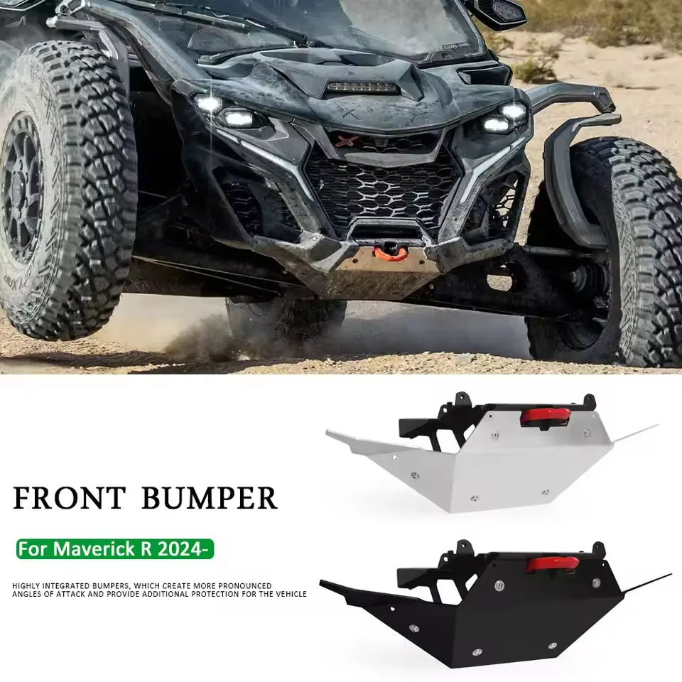 UTV Accessories  For Can-Am Maverick R 2024 2025 Dune Front Bumper Brush Guard Liquid Titanium Maverick R