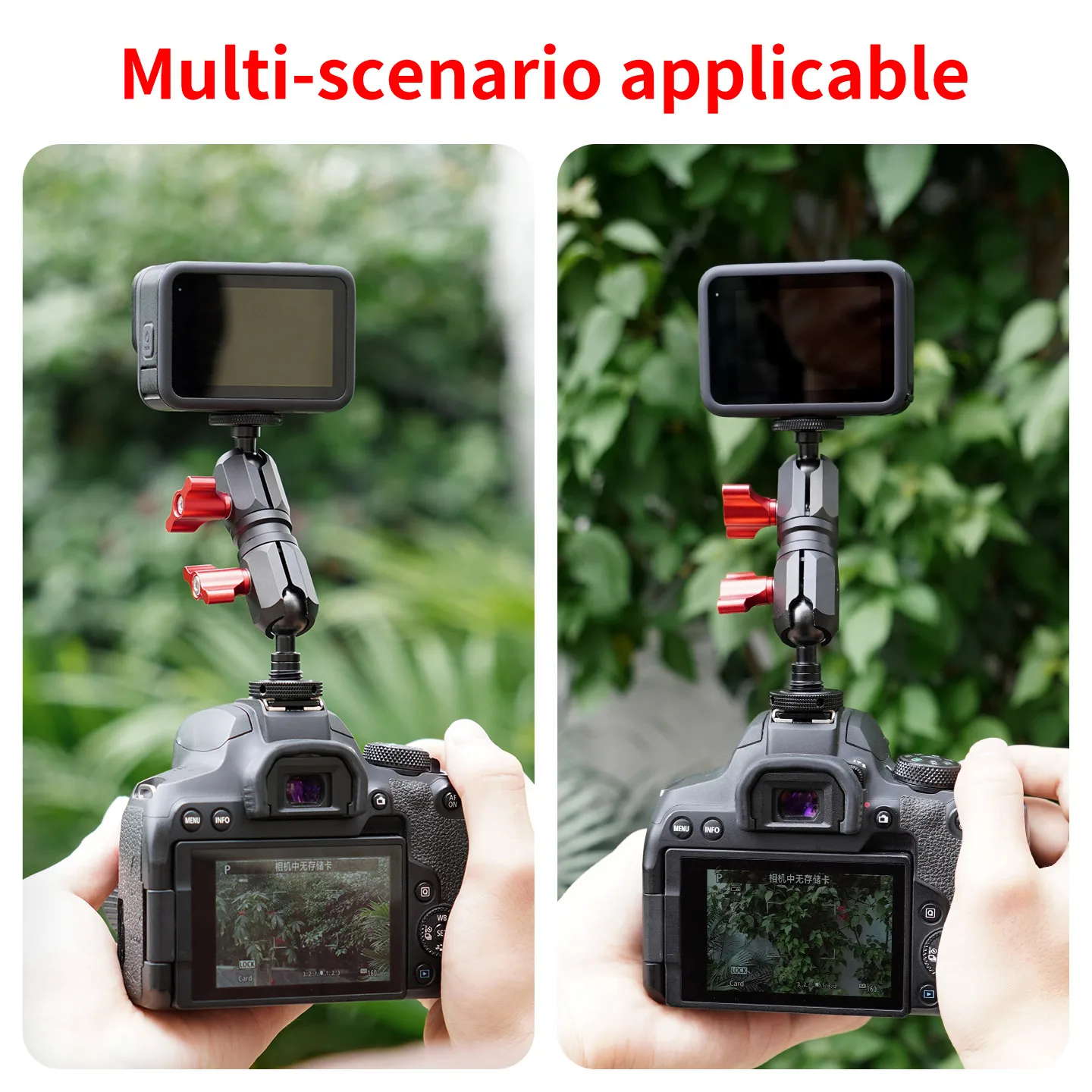 Doppelte Verriegelungsknöpfe 17mm Kugelkopf Magic Arm Mehrwinkel-Verstellbar für DJI OSMO Pocket4 GoPro Insta360 Kamera Aufhellungslicht-Halterung – Detail 19