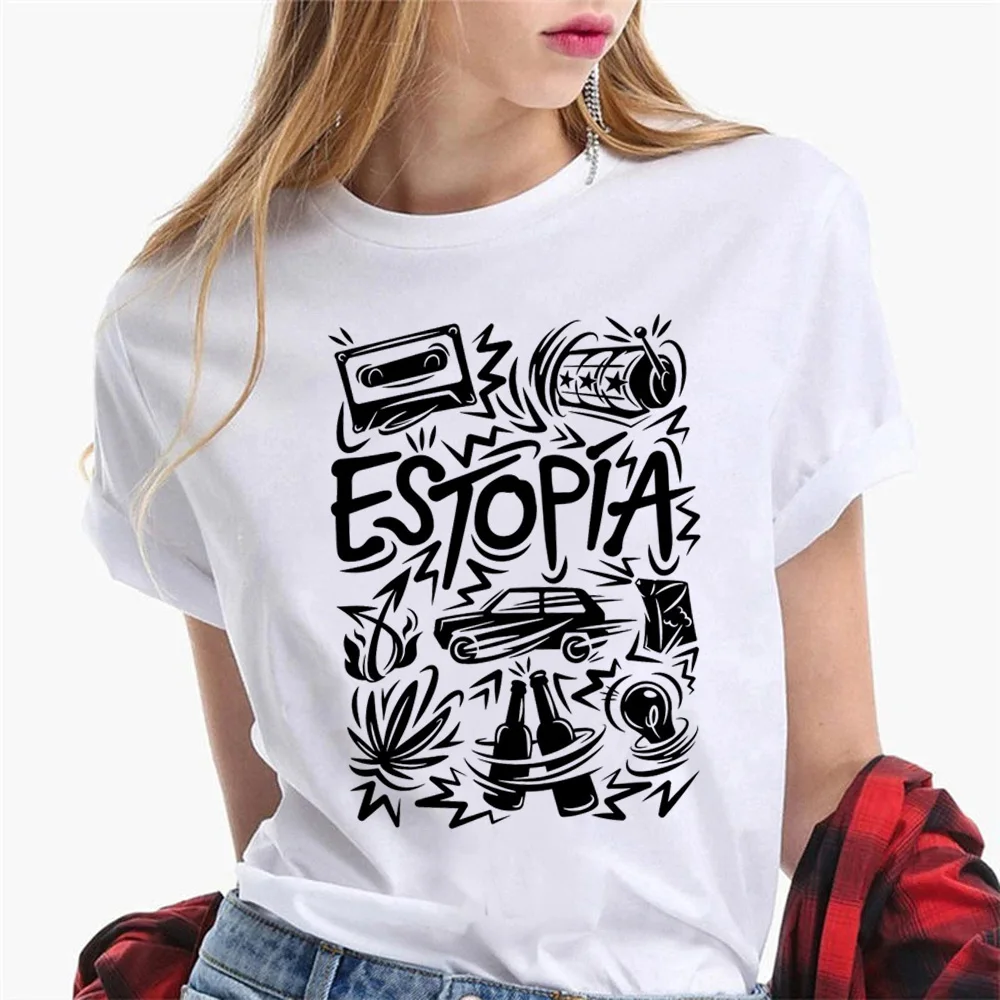 Estopa tshirt women graphic t shirt female comic funny graphic clothes