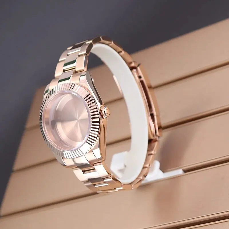 Rose Gold 36mm 40mm Men Watch Case Bracelet Parts For Nh35 Nh36 Miyota 8215 Movement 28.5mm Dial Sapphire Glass Oyster Perpetual