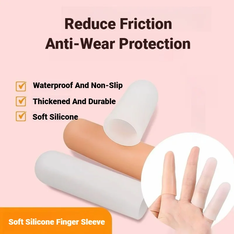 10Pcs Gel Tube Hand Bandage Finger Protector Anti Cut Heat Resistant Sleeves Cooking Kitchen Tools