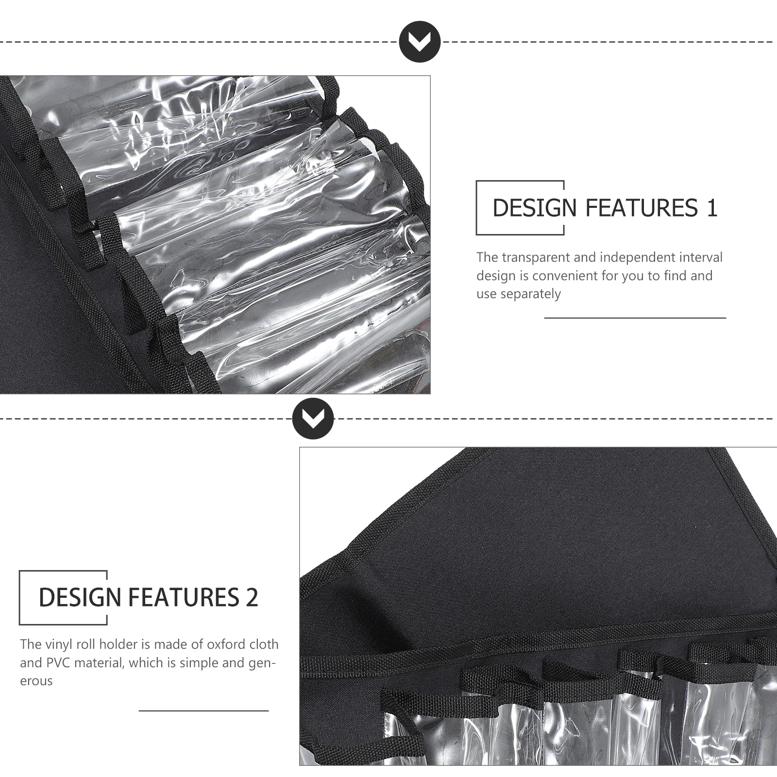 

12 Compartments Hanging Vinyl Roll Storage Organizer Vinyl Keeper Oxford Cloth PVC Space Efficient Wall Storage