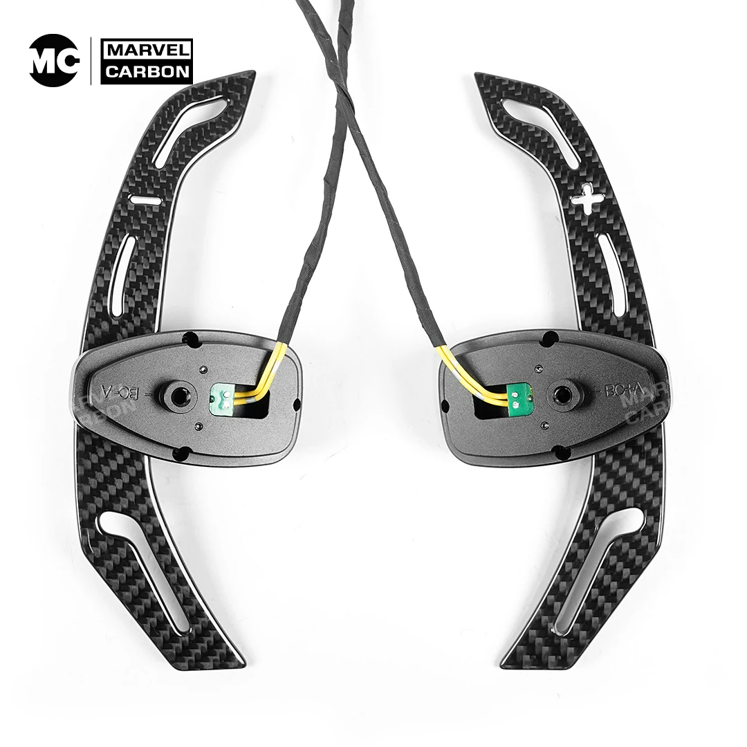 MC Fif For Mercedes Benz W176 W246 W204 Glossy Carbon Fiber Steering Wheel Magnetic Shift Paddle Magnetic Attraction Function