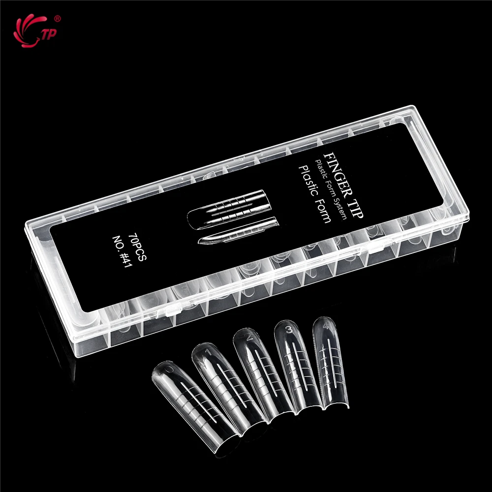 TP 70 قطعة مسمار مربع أشكال مزدوجة الاكريليك بولي جيل للأظافر قالب غطاء كامل قابلة لإعادة الاستخدام وصلات لإطالة الأظافر نظام أشكال علوية أدوات مانيكير #5